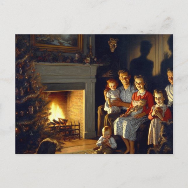 Ein gruseliger Spuk Horror Postkarte (Vorderseite)