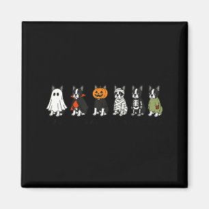 Ein gruseliger Terrier Lustiger Boston Terrier Hun Magnet