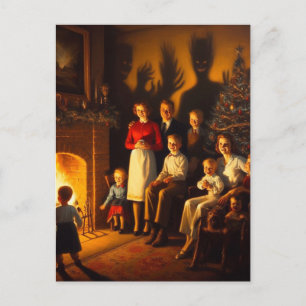 Ein gruseliger Weihnachtshorror Postkarte