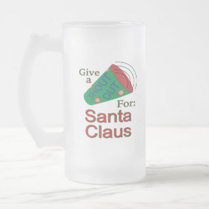 Ein Gruß an den Weihnachtsmann Mattglas Bierglas