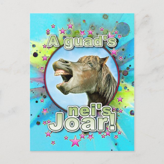 Ein Gruß neis Joar! Postkarte (Vorderseite)