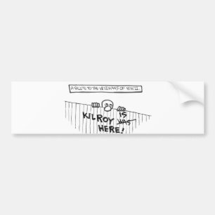 Ein Gruß zu den Veteranen von WWII (Kilroy) Autoaufkleber