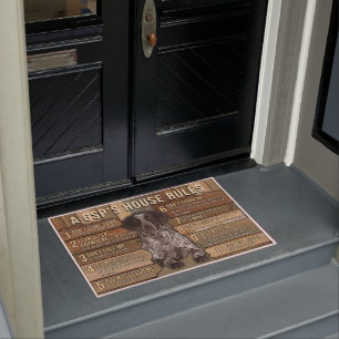 Ein GSP-House Rule Doormat, Funny Dog Fußmatte