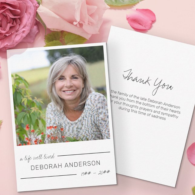 Ein gut gelebtes Lässiges Buchstaben-Foto Dankeskarte (Von Creator hochgeladen)