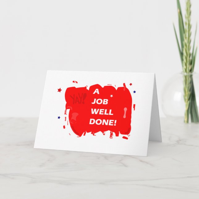 Ein gut geschaffener Job! Dankeskarte (Vorderseite)