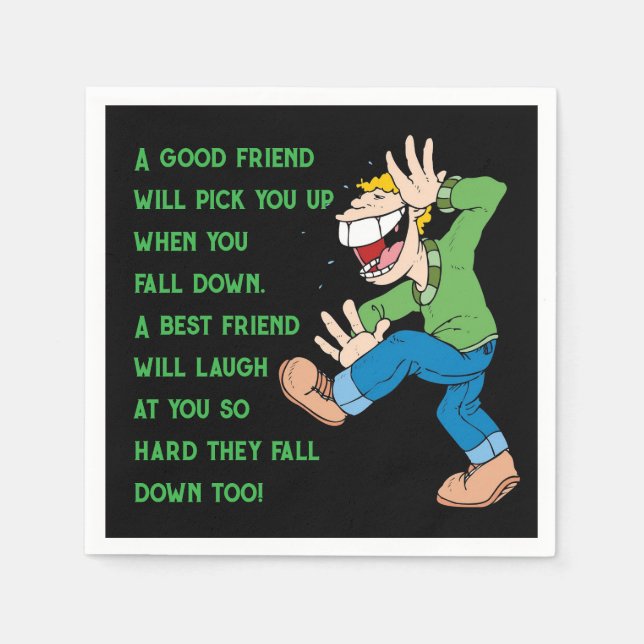 "Ein guter Freund" - Funny Cocktail Napkin Serviette (Vorderseite)