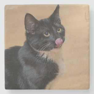 Ein guter Lick painterly Steinuntersetzer