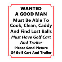 Ein guter Mann gewollt - Golfplakat