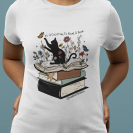 Ein guter Tag, um ein Buch mit Katzen zu lesen T-Shirt