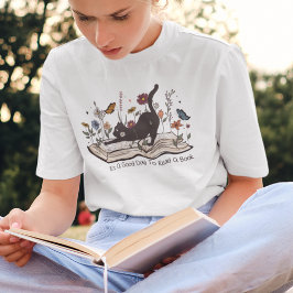 Ein guter Tag, um ein Buch mit Katzen zu lesen T-Shirt