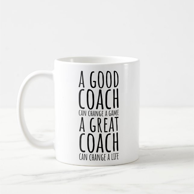 Ein guter Trainer kann ein Spiel verändern, ein gr Kaffeetasse (Links)