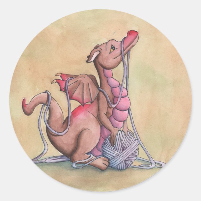 Ein gutes Garn Runder Aufkleber (Vorderseite)