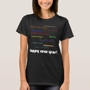 Ein gutes neues Jahr in vielen Sprachen T-Shirt