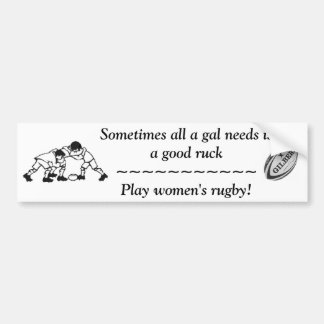 Ein gutes Ruck das Rugby der Frauen Autoaufkleber