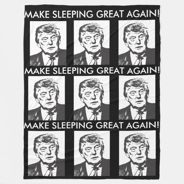 Ein gutes Schlaf wieder Donald Trump Blanket Fleecedecke (Vorderseite)