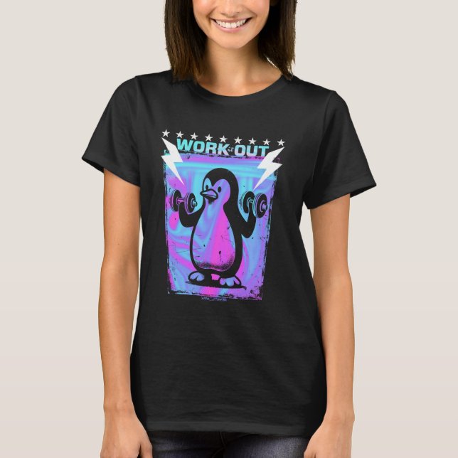 EIN GYM PENGUIN - WORKOUT EXERCISISIERT SPASS-VIBE T-Shirt (Vorderseite)