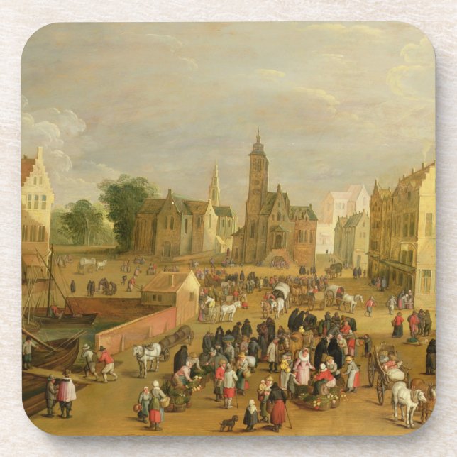 Ein Hafen Getränkeuntersetzer (Vorderseite)