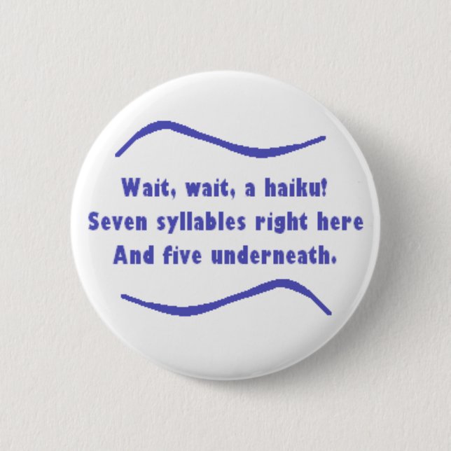 Ein Haiku Button (Vorderseite)