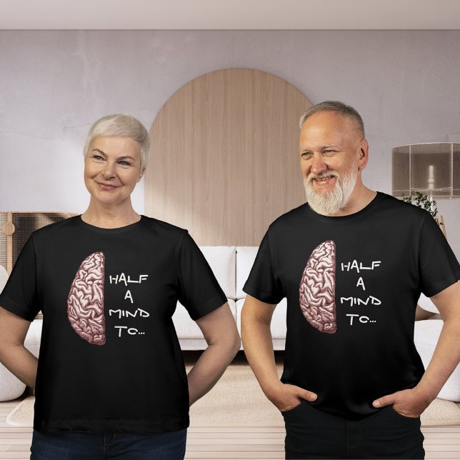 Ein halber Mind Shirt Dunkler T - Shirt (Half a Mind Shirt Dark T-shirt)
