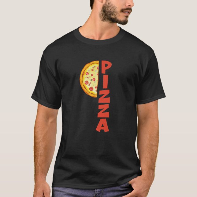 Ein halbes Stück Pizza Feinschmecker italienisches T-Shirt (Vorderseite)