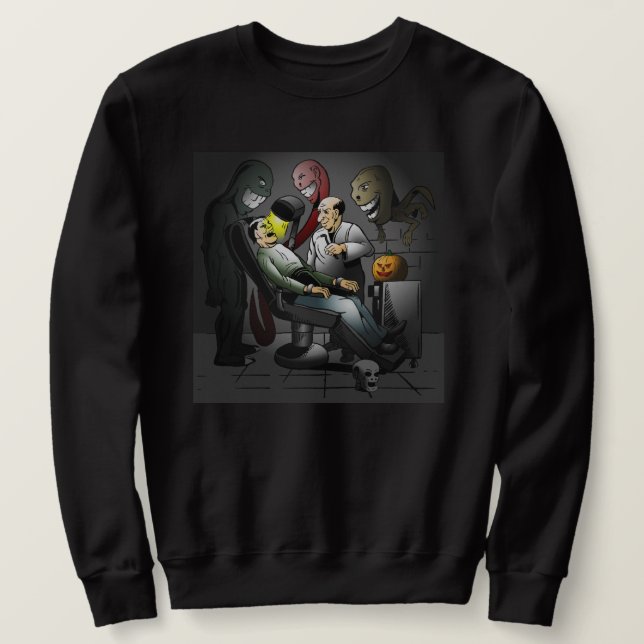 Ein Halloween-Abend beim Zahnarzt Sweatshirt (Design vorne)
