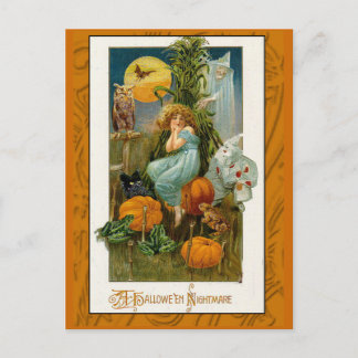 Ein Halloween-Albtraum Vintager Kunstkarten Postkarte