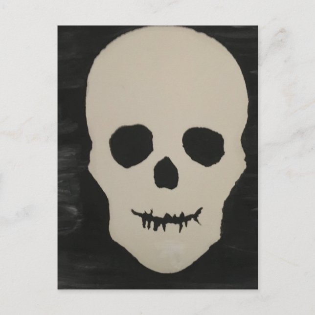Ein Halloween Skull Postkarte (Vorderseite)