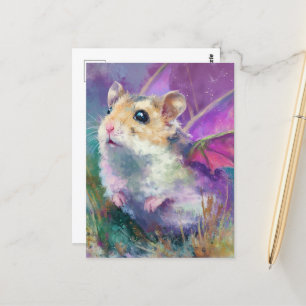 Ein Hamster-Drache Postkarte