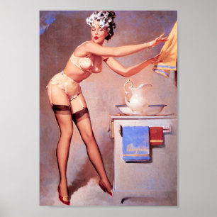 Ein Handtuch bitte Button hoch Poster