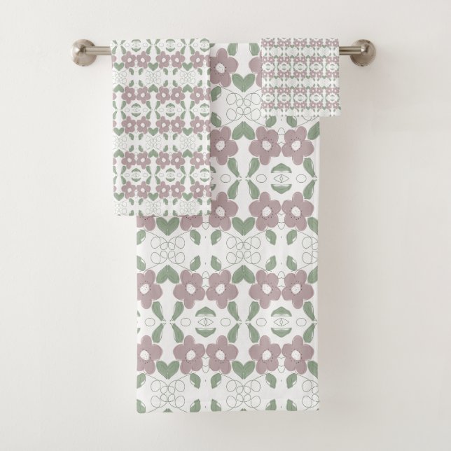 Ein HandtuchSet in verblasster Rose Badhandtuch Set (Insitu)