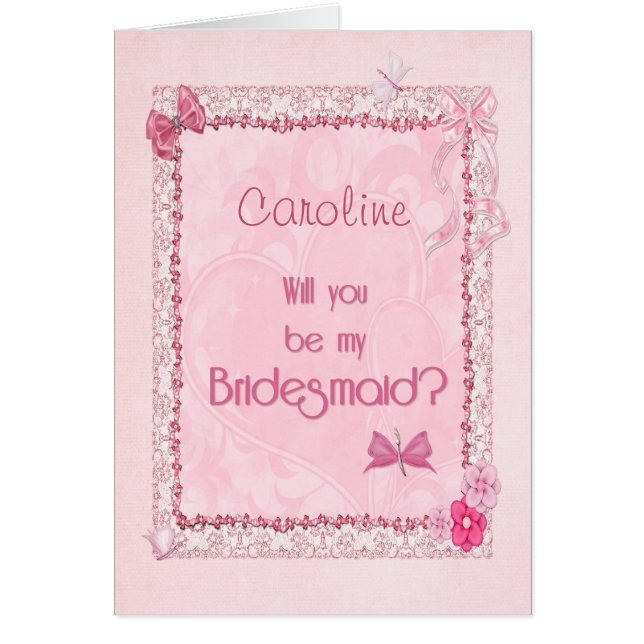 Ein handwerkliches Aussehen bridesmaier Einladung (Vorne)