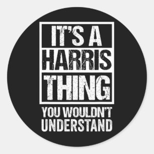 Ein Harris, was Sie nicht verstehen würden - Famil Runder Aufkleber