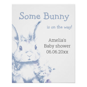 Ein Häschen kommt Baby Shower Poster