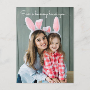 Ein Häschen liebt dich Ostern Benutzerdefinierte F Feiertagspostkarte