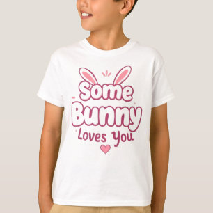Ein Häschen liebt dich Süße rosa Ostertypografie T-Shirt