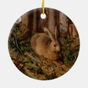 Ein Hase im Wald (von Hans Hoffmann) Keramik Ornament