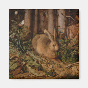 Ein Hase im Wald (von Hans Hoffmann) Magnet