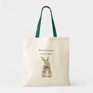 Ein Hase liebt dich Grüne Schleife Ostern Tragetasche