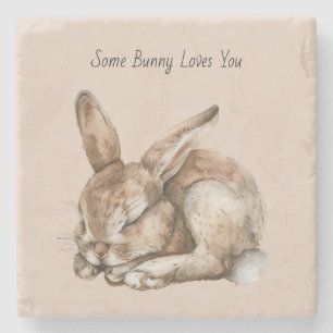 Ein Hase liebt dich Steinuntersetzer