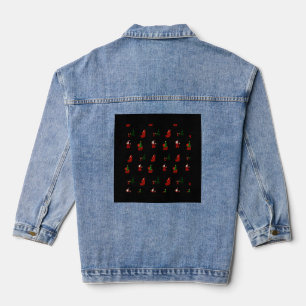Ein hässliches Weihnachtsmuster Jeansjacke