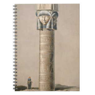 Ein Hathor ging Säule bei Dendarah, Illustration Notizblock
