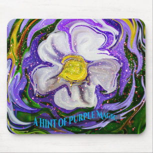 Ein Hauch von lila Magie - Blume Power Mousepad