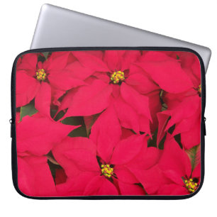 Ein Haufen farbenfroher Weihnachtspoinsettias Laptopschutzhülle