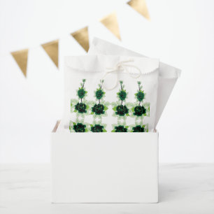 ein Haufen grüner Blume auf weißem Hintergrund Geschenktütchen