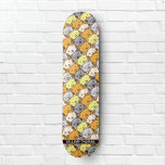 Ein Haufen Katzen Muster Personalisiert Skateboard<br><div class="desc">Das lustige und niedliche Skateboard-Design zeichnet sich durch ein nahtloses Muster farbenfroher Katzenköpfe aus. Es ist einfach,  mit dem Namen Ihrer Kinder zu personalisieren und perfekt für Jungen oder Mädchen.</div>