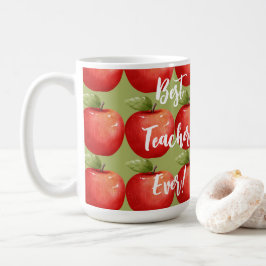 Ein Haufen köstlicher Red Apples Bester Lehrer jem Kaffeetasse