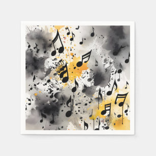 Ein Haufen musikalischer Noten Serviette