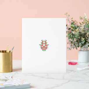 ein Haufen roter Blume auf weißem Hintergrund Acrylschild
