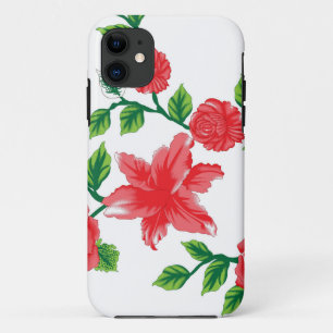 ein Haufen roter Blume auf weißem Hintergrund Case-Mate iPhone Hülle