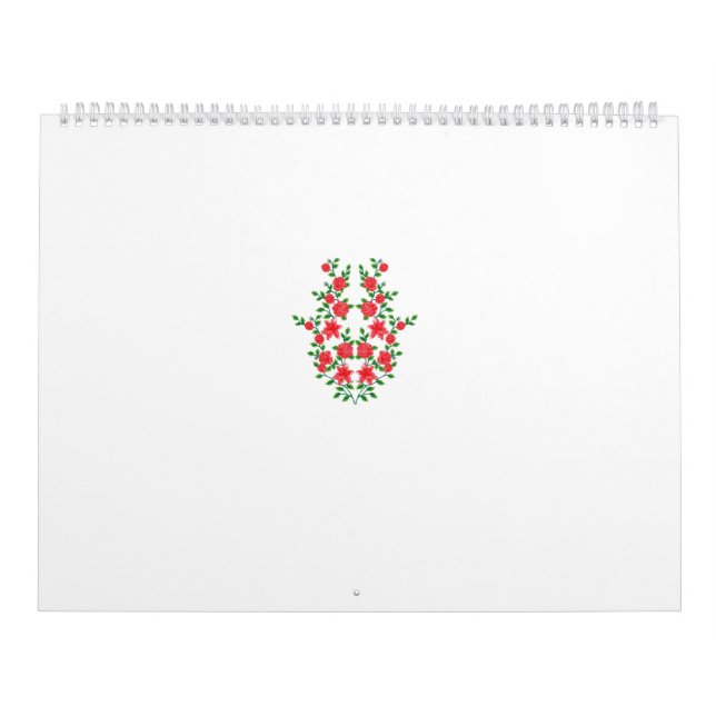 ein Haufen roter Blume auf weißem Hintergrund Kalender (Titelbild)